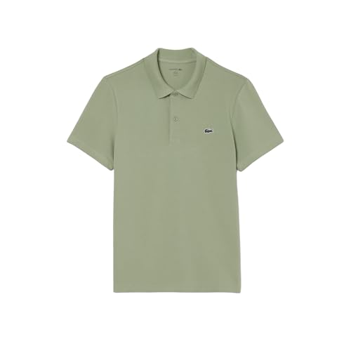 Lacoste Men's Regular Fit Cotton Blend Polo Shirt, Thyme, Large