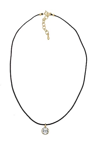 Elli Collana con Pendente Rotonda con Cristallo da...