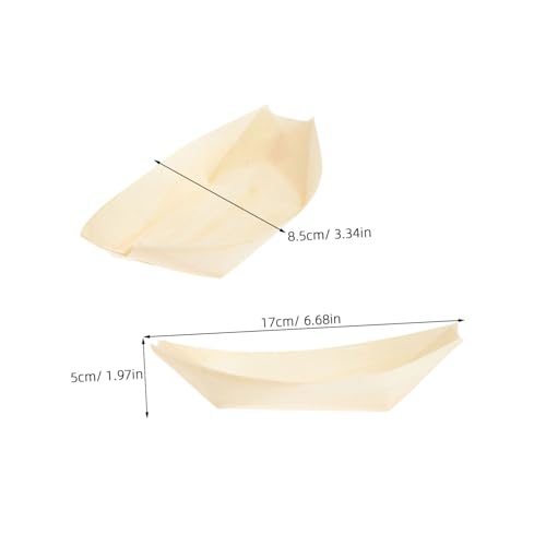 Platos de sushi de madera 6 pulg x100 unidades miniatura 2