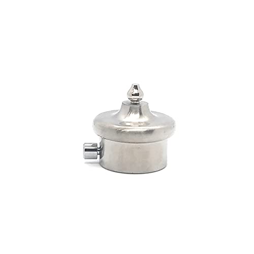 Image of FAPBADRI Simple Curtain End Caps /Finials for a 1 inch Pipe /Rod, Colour - Silver Matt Pointed Design, 2 Pieces