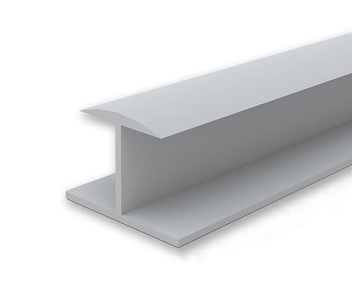 DLDIRECT Slatwall Panel Joiner H-Trim 2 Pieces 48-3/16” (8 ft) - Slatwall Accessories for a Seamless Connection Between Panels - 8' (48-3/16