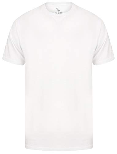 Image of Sth. Shore Kinsley Basic Plain Coloured Crew Neck T-Shirt - Optic White - XL