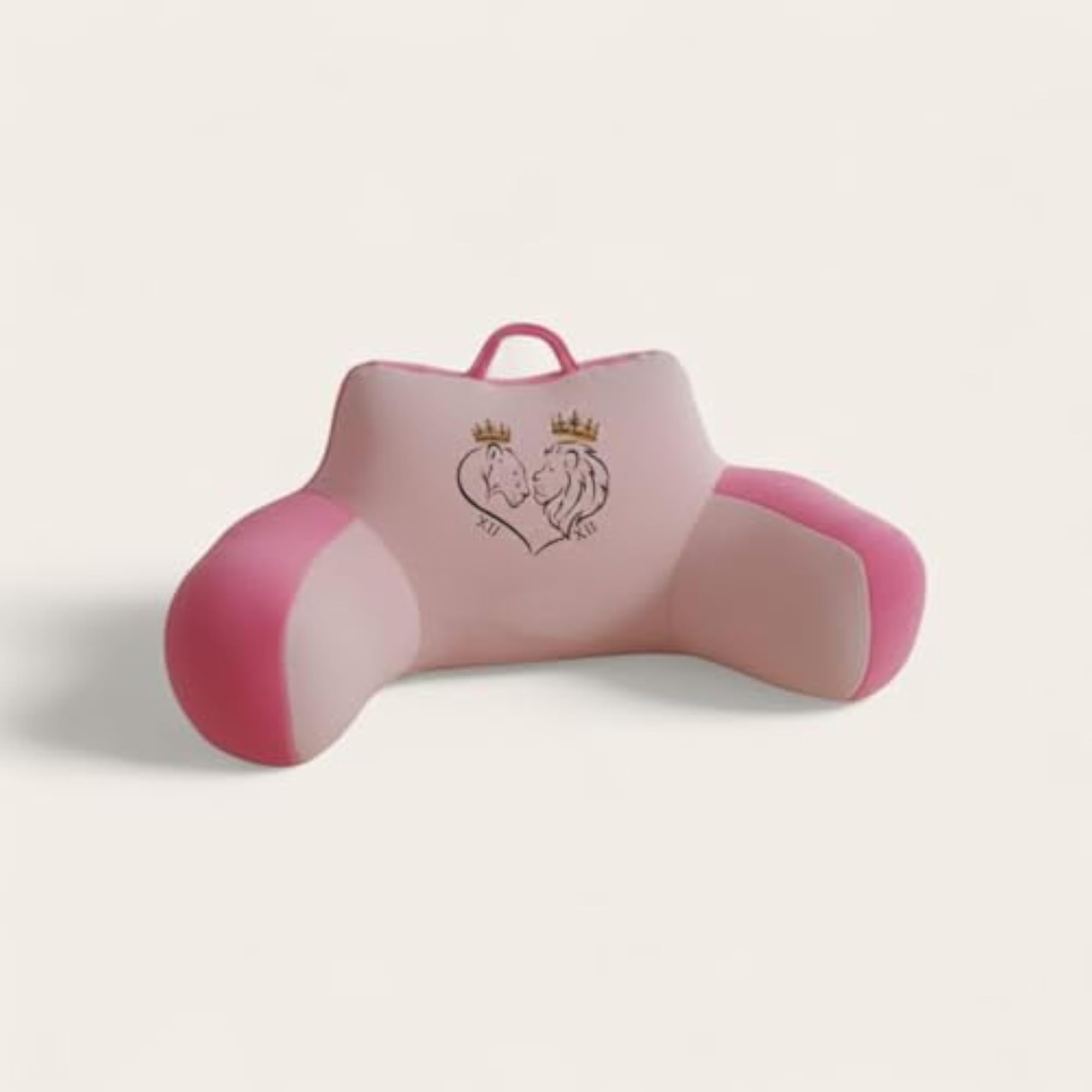 Pink Backrest Takiya for Bed, Plush Lumbar Support Cushion