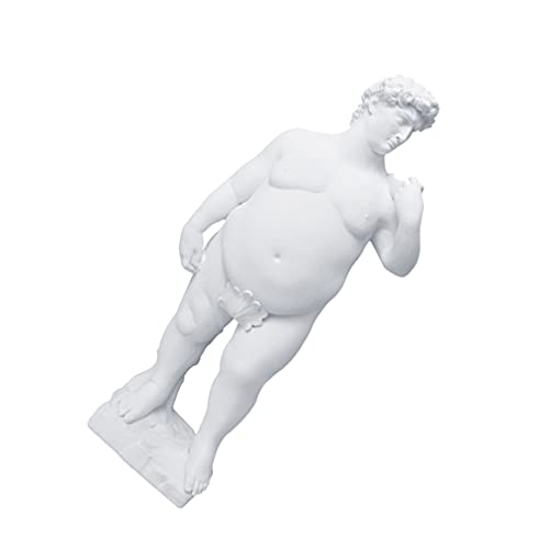 Ibasenice David Statue Modern Art Sculptures Fat David Statue David Nude Male Statues And Figurines Desk Decoration For Office Home Desk Shelf Decoration S #TOP4