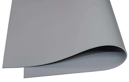 Image of Exactly Rubber - Commercial Grade Silicone Sheet, 60A Durometer Silicone Mat, -80 to 450F Temperature Resistant Rubber Mat, Rubber Sheet with 350% Elongation, Made in The USA, 1 /16 x 18 inch x 36 inch, Grey