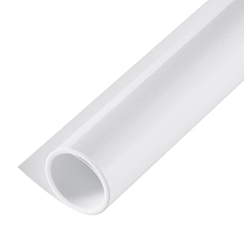 Meking White PVC Backdrop, 23.6'x51' Photography Backdrop Matte & Reflective PVC Background Dual Side Vinyl Backdrop for Product Video Photography Studio (60x130cm)