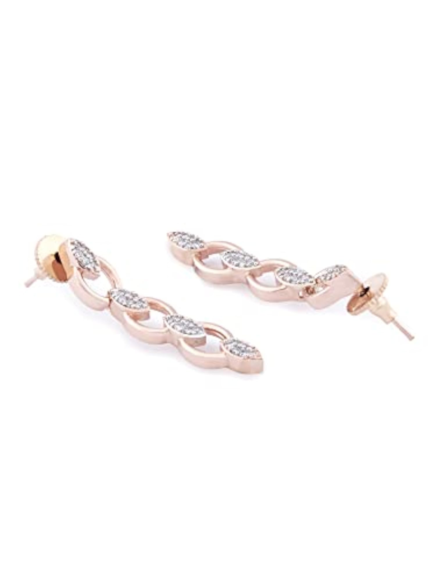 Sparkling CZ Necklace & Earring Set-ZPFK15245