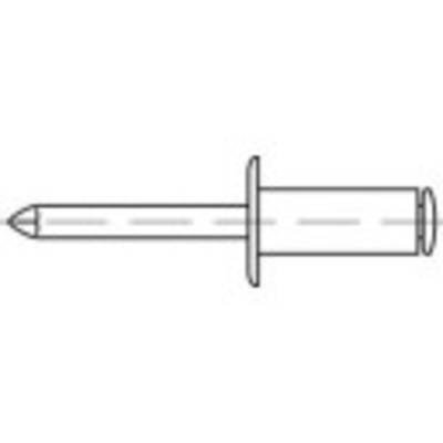 TOOLCRAFT Abreißnieten DIN 7337 40mm Aluminiumlegierung/Stahl verzinkt 100 Stück