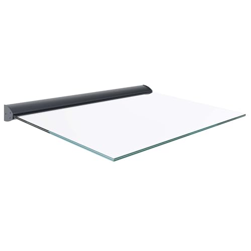 Glasvordach 200 x 100 cm VSG 8,76 mm Haustürüberdachung Regenschutz für Haustür zur Selbstmontage