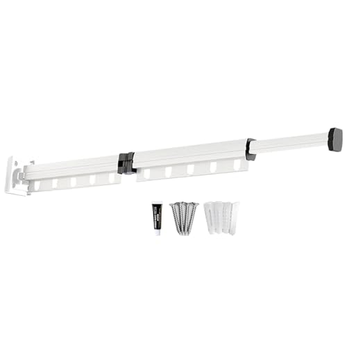 Tendedero de pared para pared, tendedero de pared, secador plegable de pared, tendedero plegable y retráctil para balcón, tendedero de pared para organización de lavandería