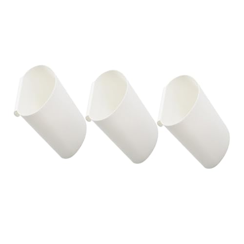 Gogogmee 1set Portable Hanging Storage Cups Durable Plastic Makeup Cart Accessories for Salon Home Space Saving Design for Rooms Workspaces Easy to Carry Organize 3pcs
