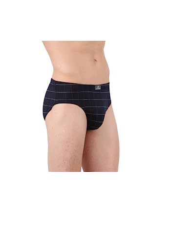 Image of Crystal Italia Brief Men's Super Combed Cotton Checkered Brief with Concealed Waistband | Assorted | (Pack of 2)