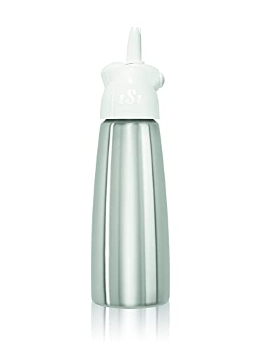 iSi 154001 Easy Whip Plus Mini Cream Whipper, 1 Pint, Stainless Steel/White, Stainless Steel/ White