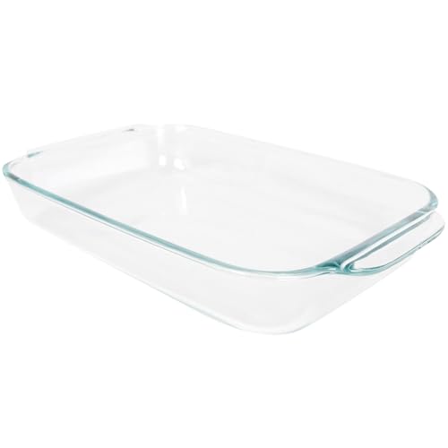 Pyrex Easy Grab 2-Qt Glass Casserole Dish with Lid, Tempered Glass Baking Dish with Large Handles, Dishwashwer, Microwave, Freezer and Pre-Heated Oven Safe