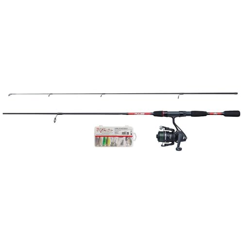 Berkley Pulse Combo Ensemble télescopique spinning fluide 210 Te 5-20G Black Red pour carnassiers