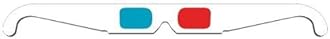 ZiYan- 50 Pairs - Flat- 3D Glasses Red and Cyan White Frame Anaglyph Cardboard