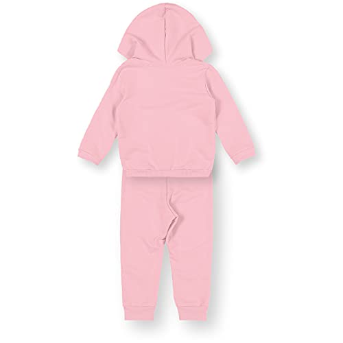 Conjunto jaqueta + calça ribana matelassê Marisol, bebê-meninas, Rosa Claro, MB