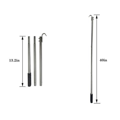 IMCCZONY Set mit Leiterzugsystem für Dachbodentreppe, enthält 1 Verlängerungsstange für Dachböden bis zu 100 cm und 1 Aufbewahrungshaken