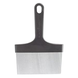 Blackstone 5061 Griddle Heavy Duty Flat Top BBQ Grill Scraper for Cleaning – Stainless Steel Metal Construction with Long Handle – Multipurpose Kitchen Food Scraper & Chopper Accessories, Black