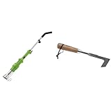 Draper 2000W Electric Weed Burner 68696-1.7m Cable Hot Air Garden Commercial Allotment Weed Control, Silver & 24935 Carbon Steel Heavy Duty Hand Patio Weeder with Ash Handle