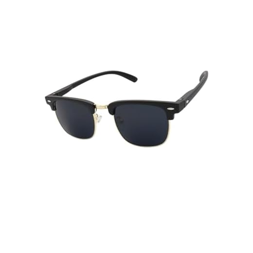 Óculos de Sol Premium Club Clássico Retrô Oldstyle Vintage Steampunk UV400 Unissex Masculino Feminino - Modelo Lyon - Cacife Brand (Preto e Dourado)