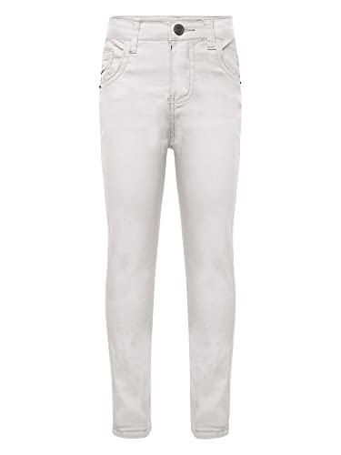 Boys Adjustable Waist Twill Chino Skinny Pants Pull-On Jeans School Uniform Trousers Straight Leg Jeggings