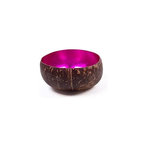 NaDeco Deko-Kokosnuss-Schale, Ø ca.13 cm, in vielen Farben erhältlich | Schalen aus echter Kokosnuss | Coconut Bowl | Kokosschale außen poliert Cover