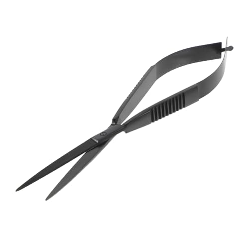 COSMEVIVI 水生ばね鋏 水槽トリミングツール プロの水族館はさみ 水族館トリミングはさみ 藻類トリマー 水草トリミングハサミ 水族館クリッパー 水草の供給 藻類はさみ ステンレス鋼 Black