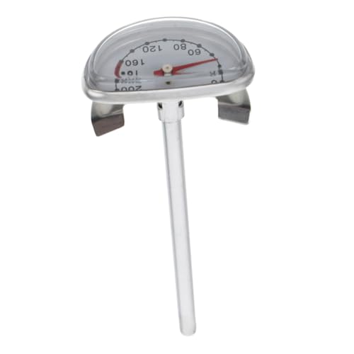 COOLHIYA ステンレス製油温計 ディープフライ温計 精密測定可能 キッチンでの揚げ物やベーキングに スタンド付き 耐熱性あり