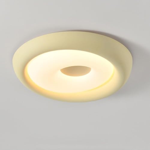 HMXRJKL Lámpara De Techo Color Crema De 17,2 Pulgadas, Moderna Lámpara De Techo LED De 36 W, 3 Colores Regulables Cerca De Las Lámparas De Techo, Bandeja De Techo De Hierro, Lámpara De Techo Empotrada