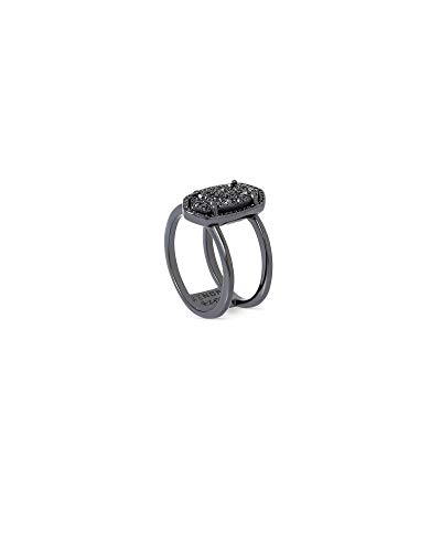 Kendra Scott Elyse Cocktail Ring, Size 7, Fashion Jewelry, Gunmetal-Plated Brass, Black Drusy #TOP1