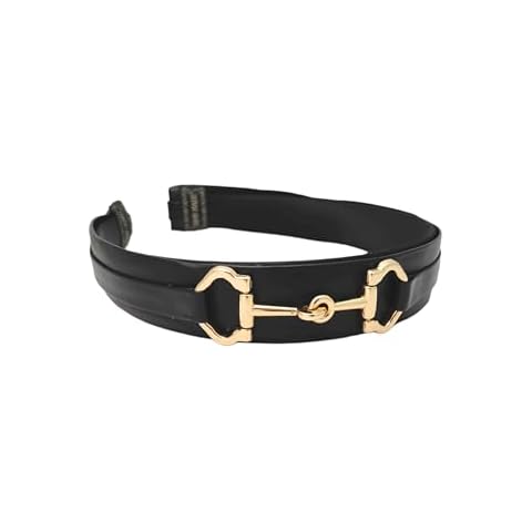 Black Vegan Leather Headband by Uniquely Quaint Cover