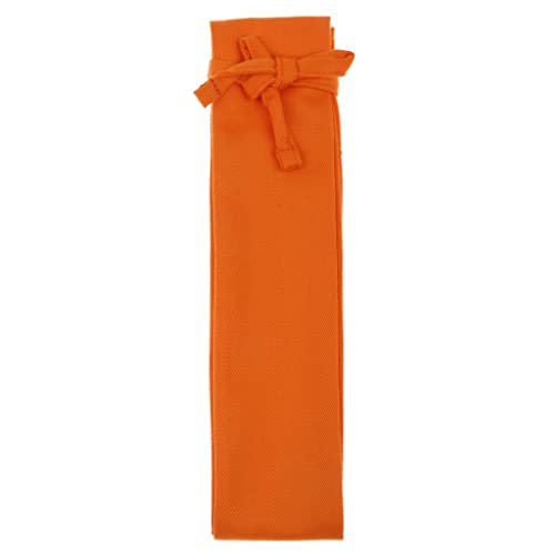 Zani Puff Bolsa de almacenamiento para caña de pescar, 125 cm, funda de tela de algodón suave para caña individual, color naranja