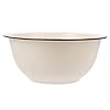 Enamel Mixing Bowl Enamel Mixing Bowl Vintage Enamel Basin Enamelware Bowl with Black Trim 20cm Classic Round Salad Bowls Deep Serving Bowl Washing Basin for Home Kitchen