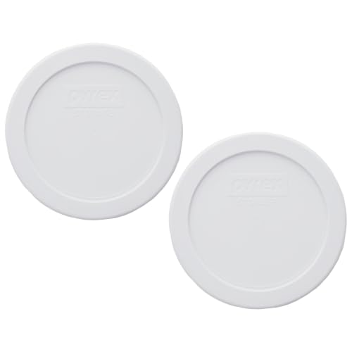 Pyrex 7200-PC 2-Cup White Food Storage Lid (2-Pack) - Made in USA