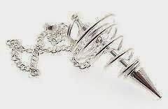 Metal oracle Silver Plated Spiral Divination Pendulum Dowser (Healing DOWSING Pendulum) Pendulum Crystal Healing Reiki Gift Wellness Reiki Feng Shui Psychic Energy Peace of Mind Chakra Balancing