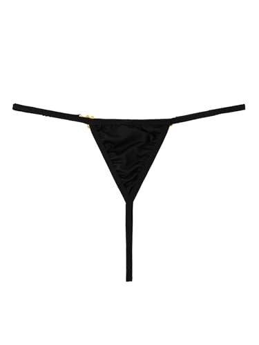 Image of RoseSeek Women's Sparkling Butterfly Chain Underwear Low Rise Cheeky G String Panty