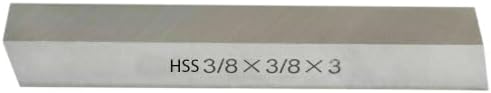Square Tool Bit Set 3/8" x 3" (9.5mm x 75mm) - 5 Pieces, HSS M2 High Speed Steel, Hardened & Ground for Accuracy, Fits Most Common Tool Holders