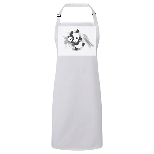 Tablier cuisine enfant panda judo karate blanc pour activité manuelle