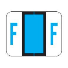 BCCR-F Compatible, ALL STAR BRAND, TPAM F, Alpha Labels, 1" X 1-1/4", Mylar Laminated, ROLL of 500, (LT Blue TPAM-F)