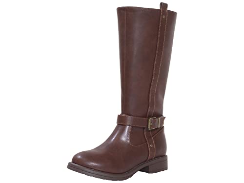 Little Girl's Blosum Knee-High Boots Slip-On Shoes Tan Anna Sz: 1