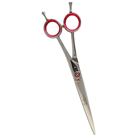 Large Straight Blade 8" Dog Grooming Scissors Shears Razor Sharp Big Finger Hole Scissors Cover