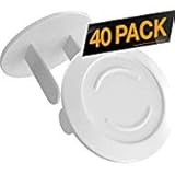 40 Pack Outlet Plugs Covers [Protect Your Child] Child Proof - Best Safety Electrical Power Socket Plug Wall Cover Protector - Plastic Baby Proofing Caps [Perfect FIT] White (40 Pack)