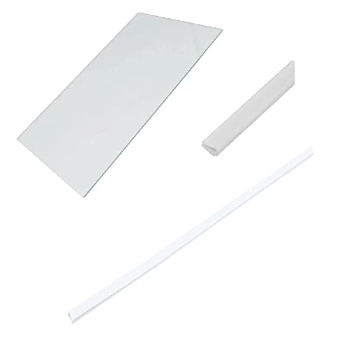 sparefixd Estante de cristal transparente y borde frontal blanco para HISENSE