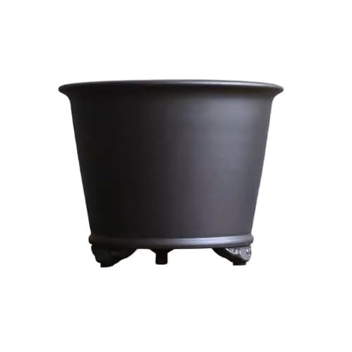 ANMUDAN Macetas de jardín para interiores y exteriores, simples y atmosféricas, color negro, barro, morado, arena, maceta, balcón, transpirable, absorbe el agua, adornos para macetas
