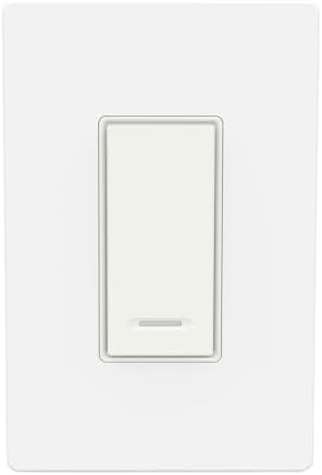 BN-LINK WiFi Smart in-Wall Light Switch, No Hub Required with Timer Function, White, Compatible with Alexa and Google Assistant, Neutral Wire Needed, 2.4 Ghz Network Only