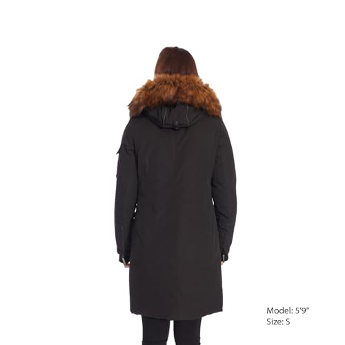 Alpine North AN1032G-BLCK-M-BL-M Women'S Vegan Down Long Parka Winter Jacket thumb #3