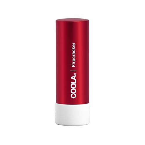 COOLA Organic Mineral Sunscreen Tinted Lip Balm, Lip Care for Daily Protection, Broad Spectrum SPF 30, Firecracker, 0.15 Fl Oz