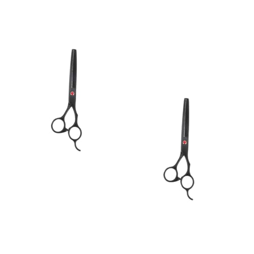 VALICLUD 2 Pezzi forbici in acciaio inossidabile denti a forbice texturizzante taglio di assottigliamento dei denti forbice per taglio di Black