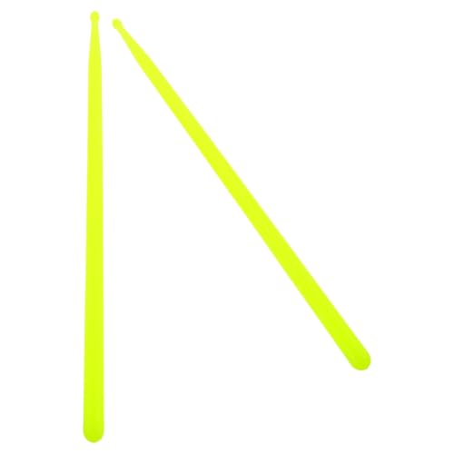Baquetas de plástico antideslizantes ABOOFAN, 1 par con mango verde claro para práctica en batería, adecuadas para jazz y baterías electrónicas